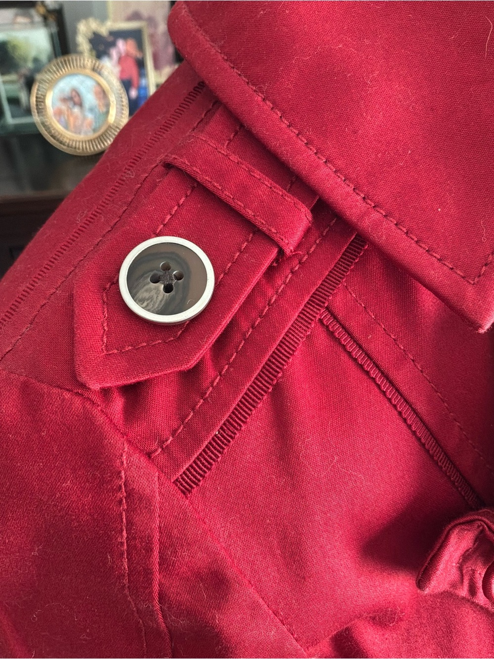 Beautiful Red Structured Jacket Like New - Picture 7 of 10